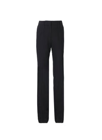 Pantalon ajusté et rayé en laine mélangée - Noir Alaïa