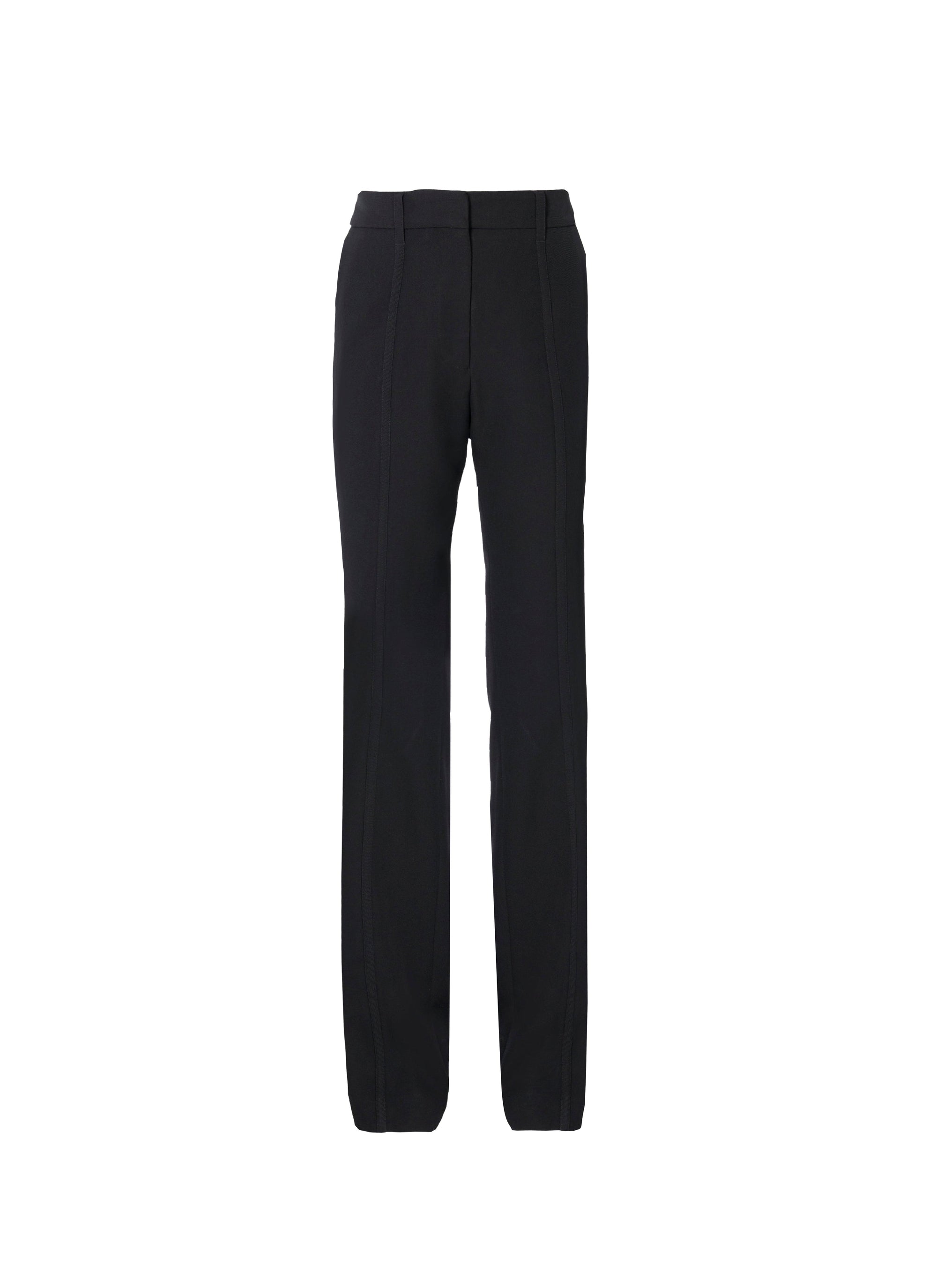 Pantalon ajusté et rayé en laine mélangée - Noir Alaïa