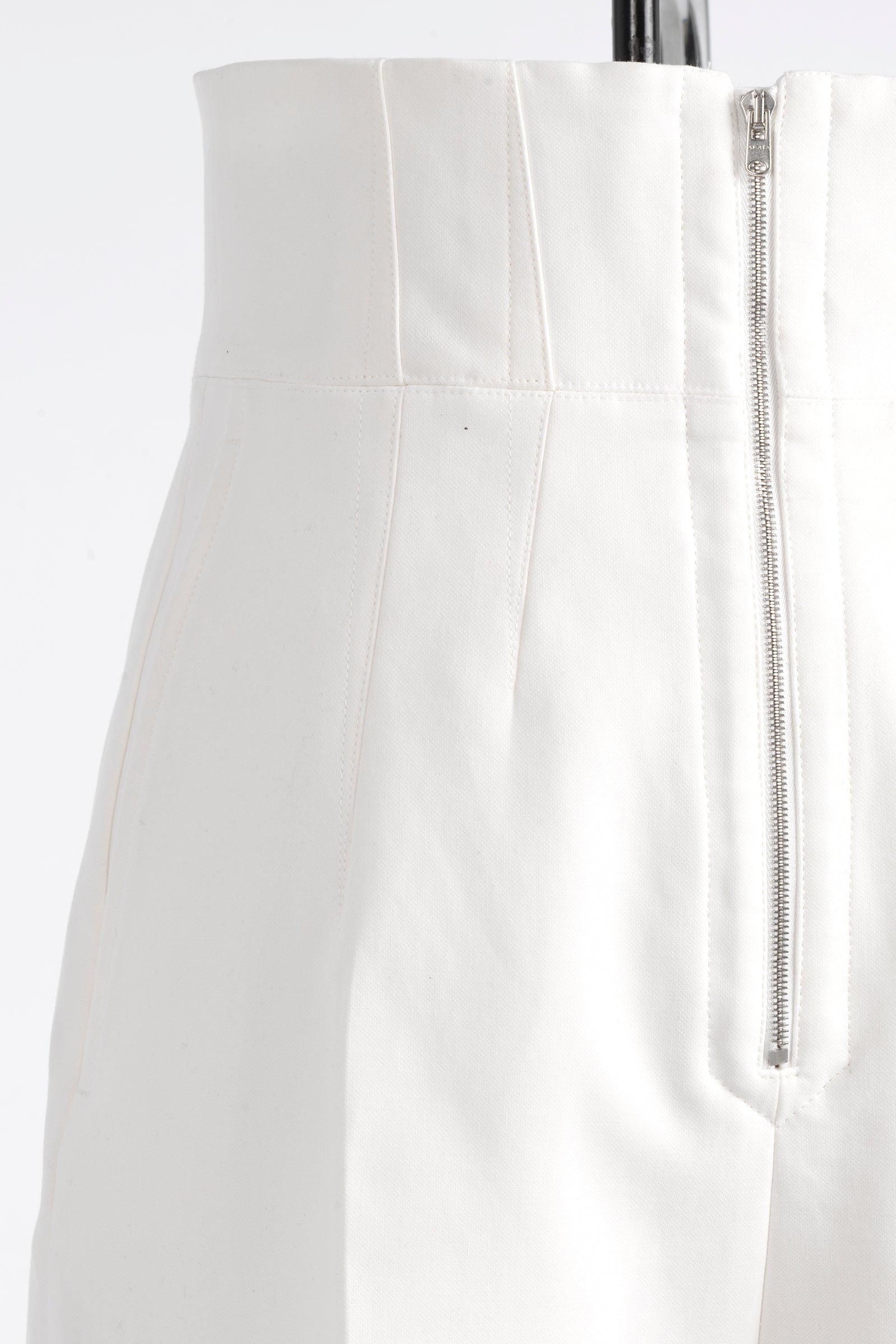 Pantalon carotte zippé - Blanc Nacre