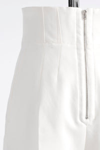 Zip-off Carrot Pants - Mother of pearl white
