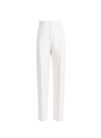 Zip-off Carrot Pants - Mother of pearl white