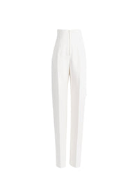 Pantalon carotte zippé - Blanc Nacre