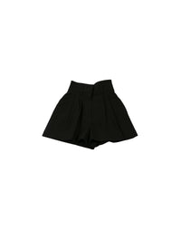 High waist darts shorts - Intense Black