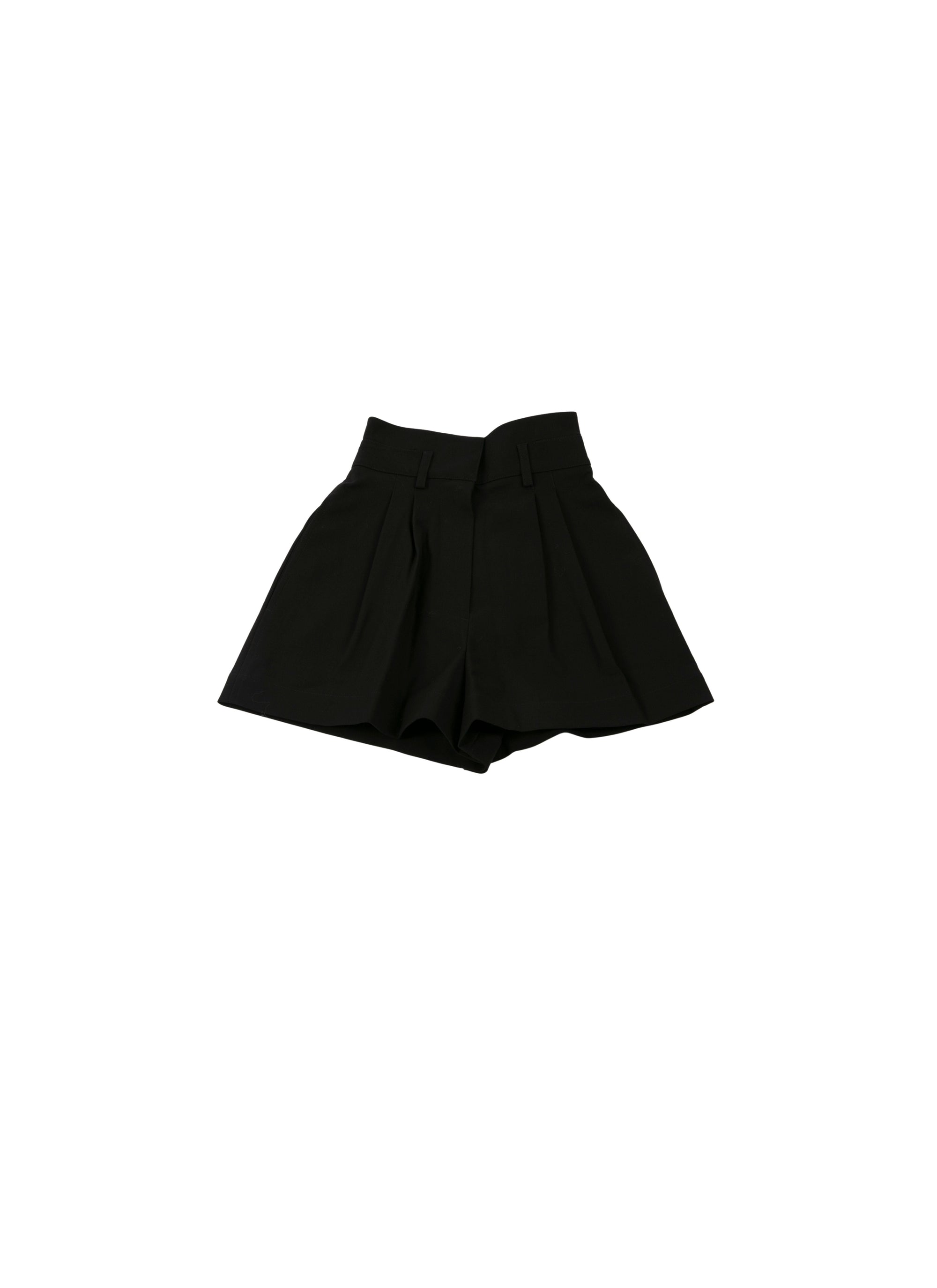 High waist darts shorts - Intense Black