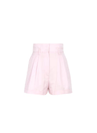 High waisted silk blend shorts - Pink