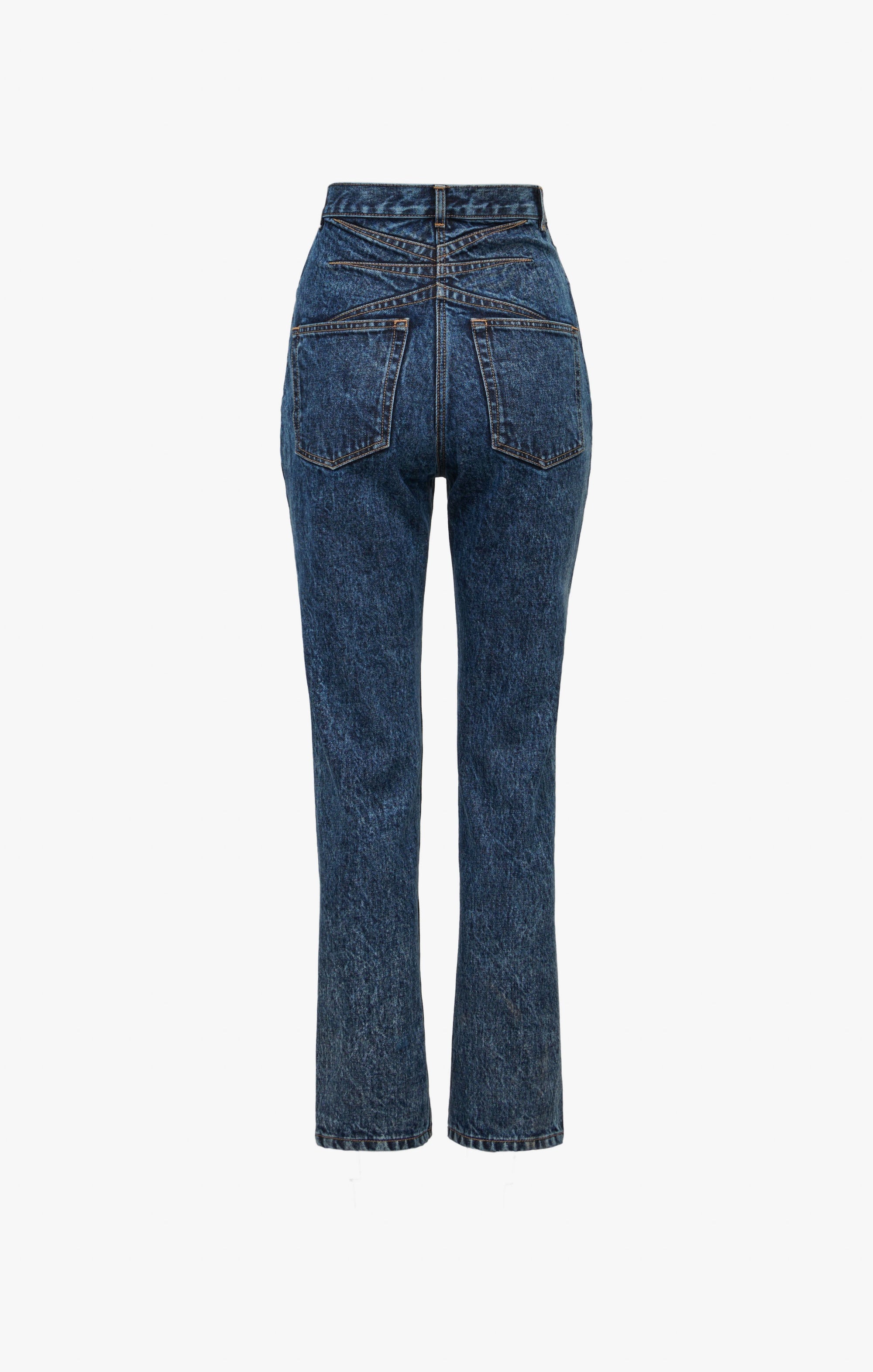 Pantalon taille haute - Bleu Neige