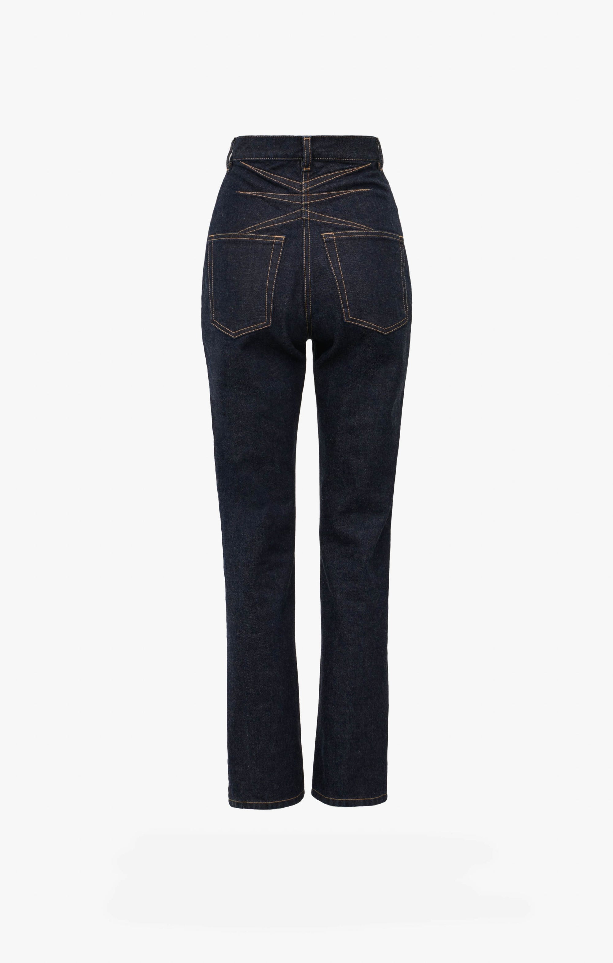 High Waisted Pants - Denim Blue