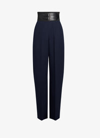 Belted trousers - Dark blue