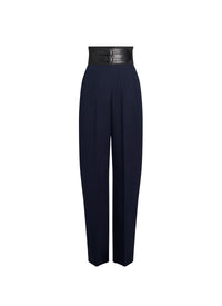 Belted trousers - Dark blue