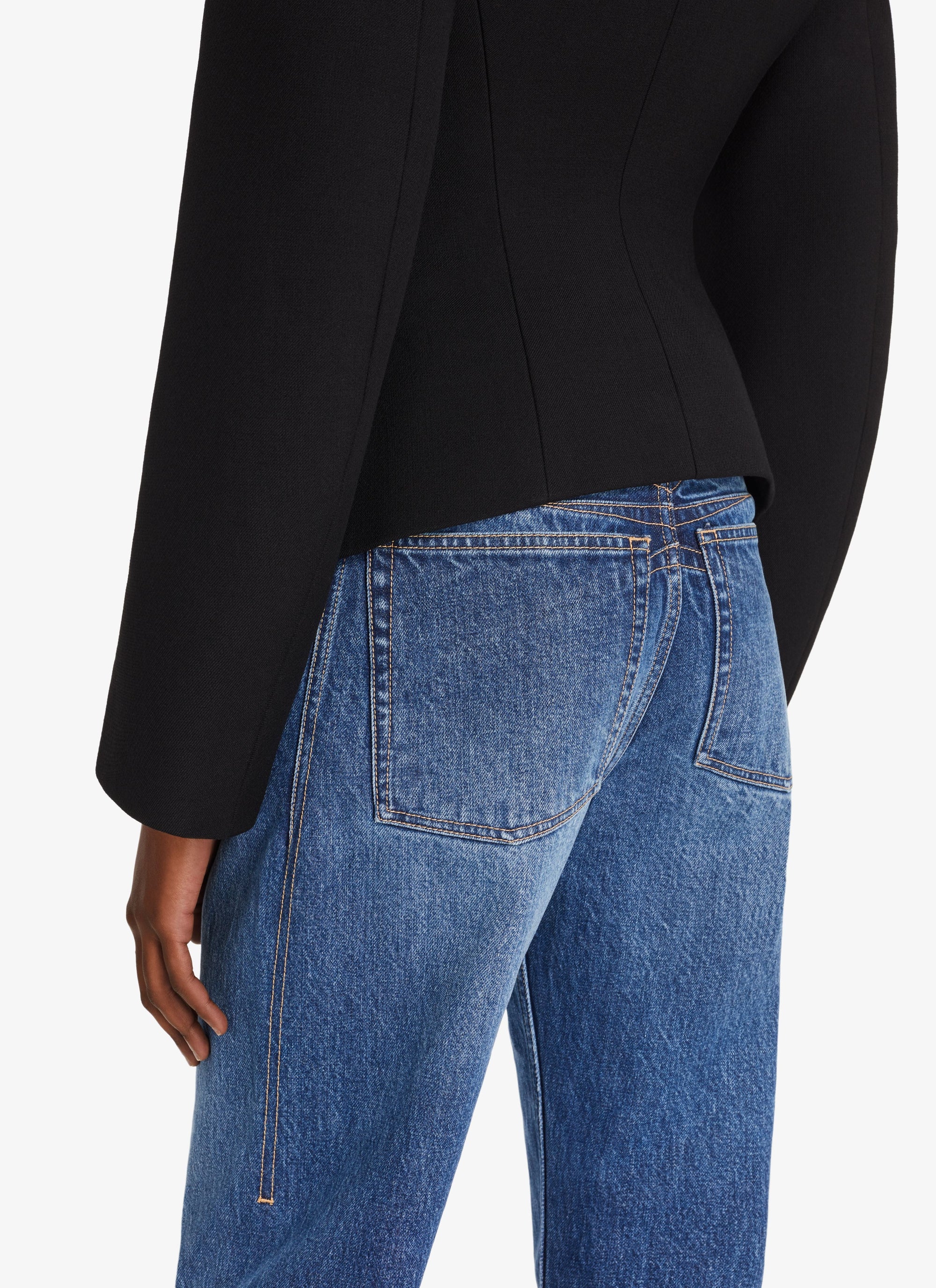 Jean à taille basse - Bleu Jeans