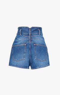 Short taille haute - Bleu Jeans