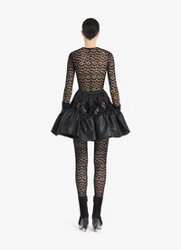 Leopard print lace jumpsuit - Black Alaïa