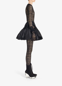 Leopard print lace jumpsuit - Black Alaïa
