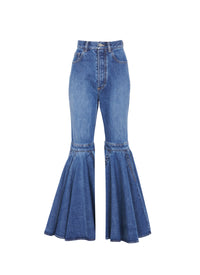 Peplum Leg Jeans - Blue Jeans