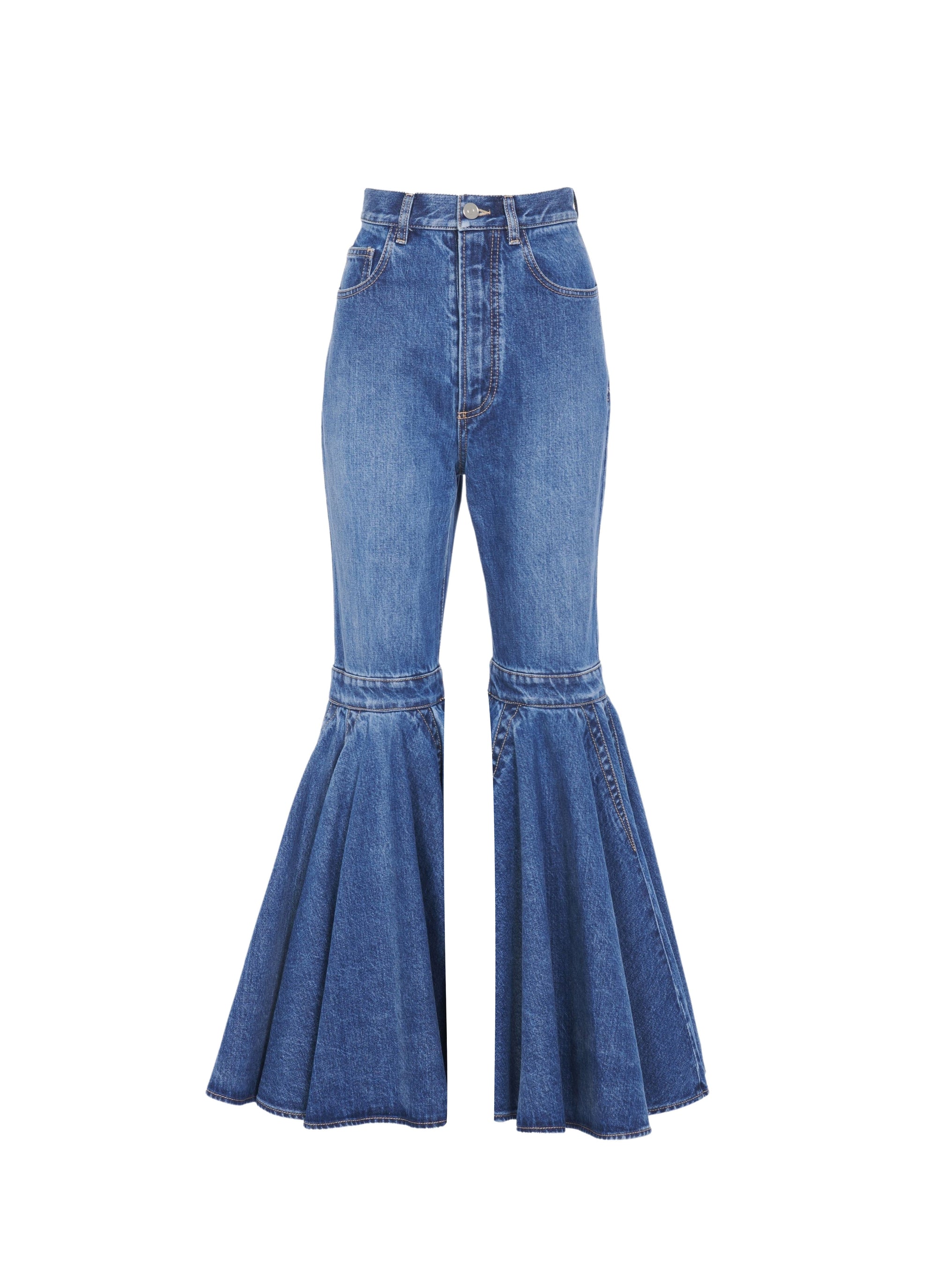 Peplum Leg Jeans - Blue Jeans
