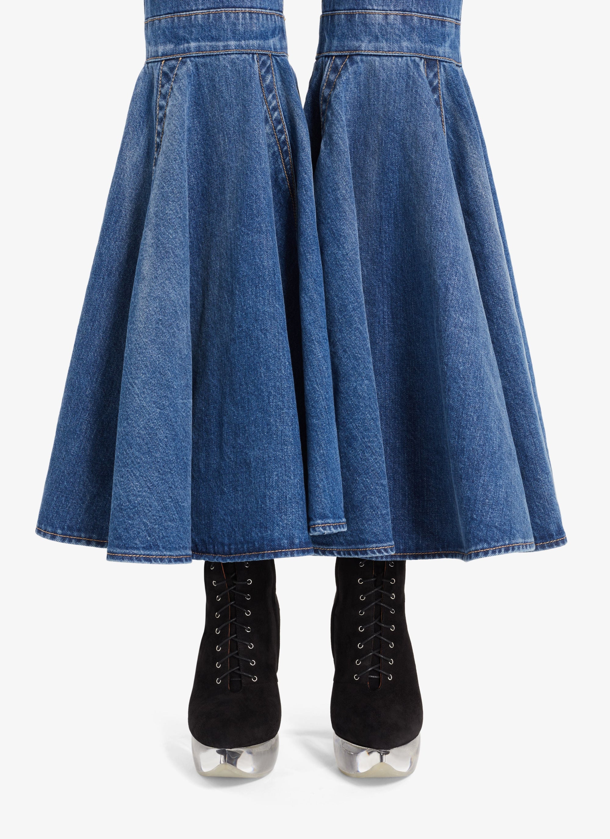 Peplum Leg Jeans - Blue Jeans