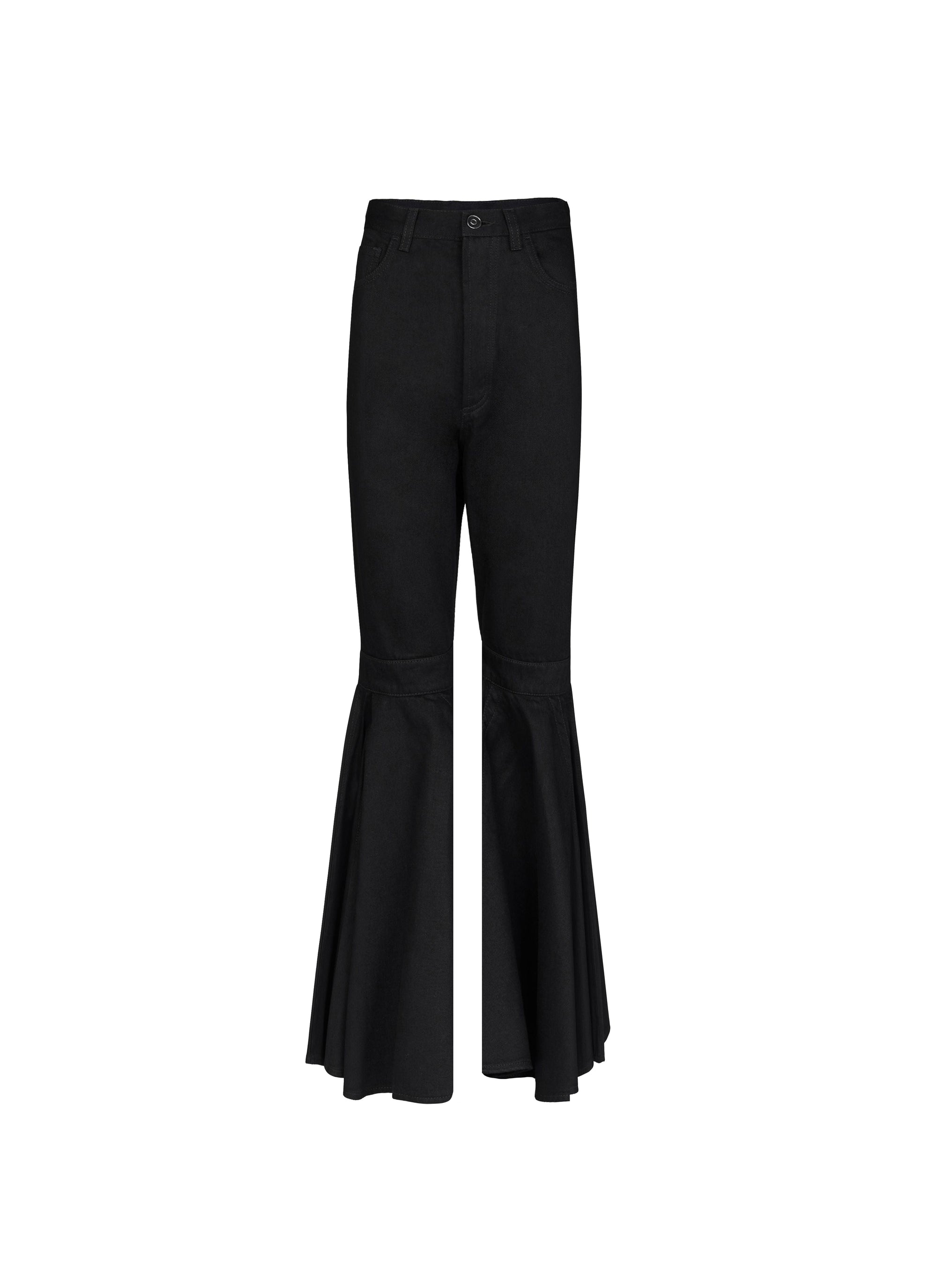 Ruffled leg jeans - Black Alaïa