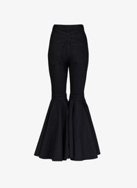 Ruffled leg jeans - Black Alaïa