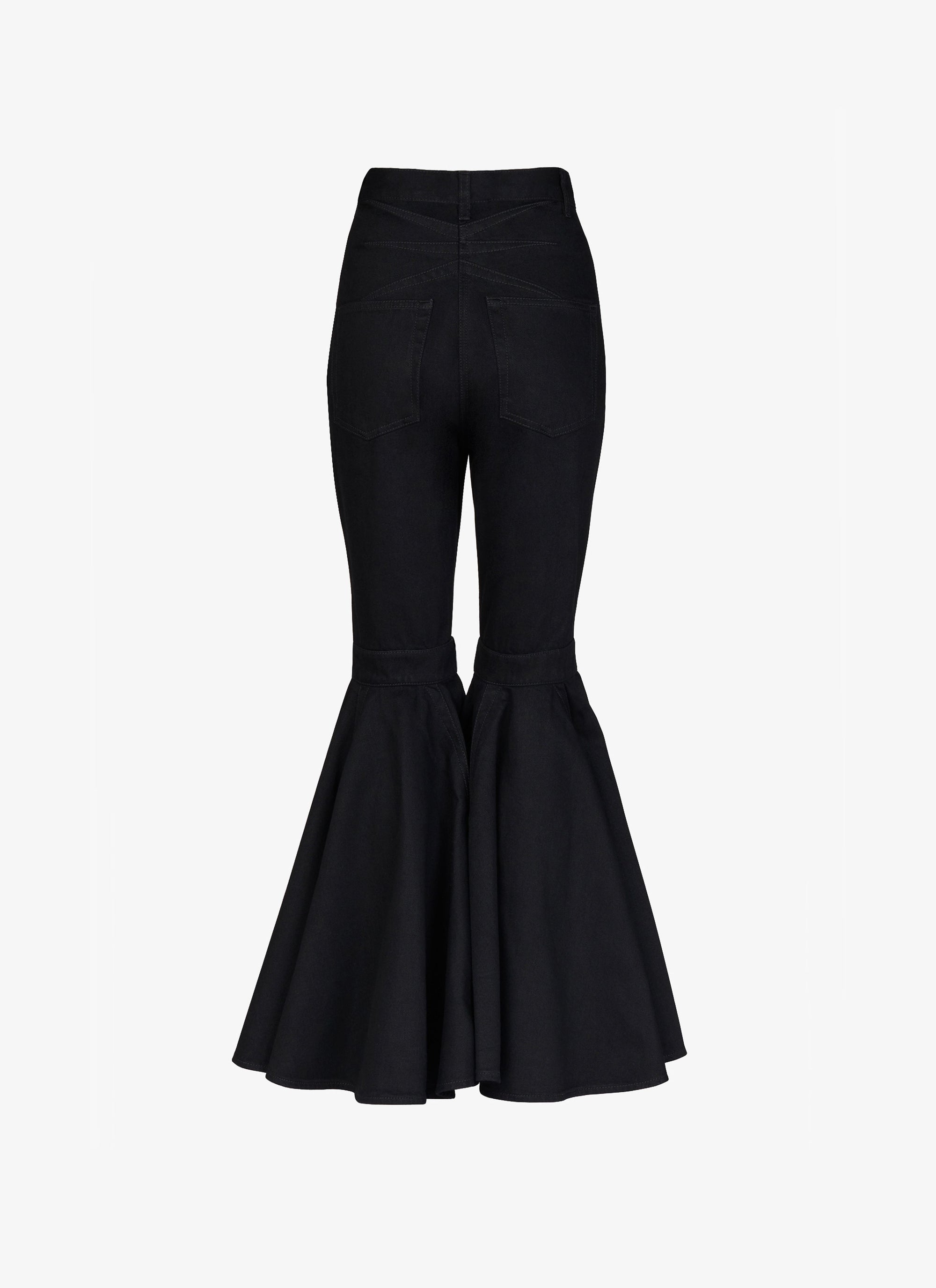 Ruffled leg jeans - Black Alaïa