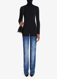 Combinaison bi-matière - Bleu Jeans