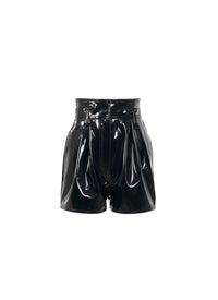 Short taille haute en vinyle - Noir Alaïa
