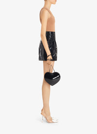 Short taille haute en vinyle - Noir Alaïa