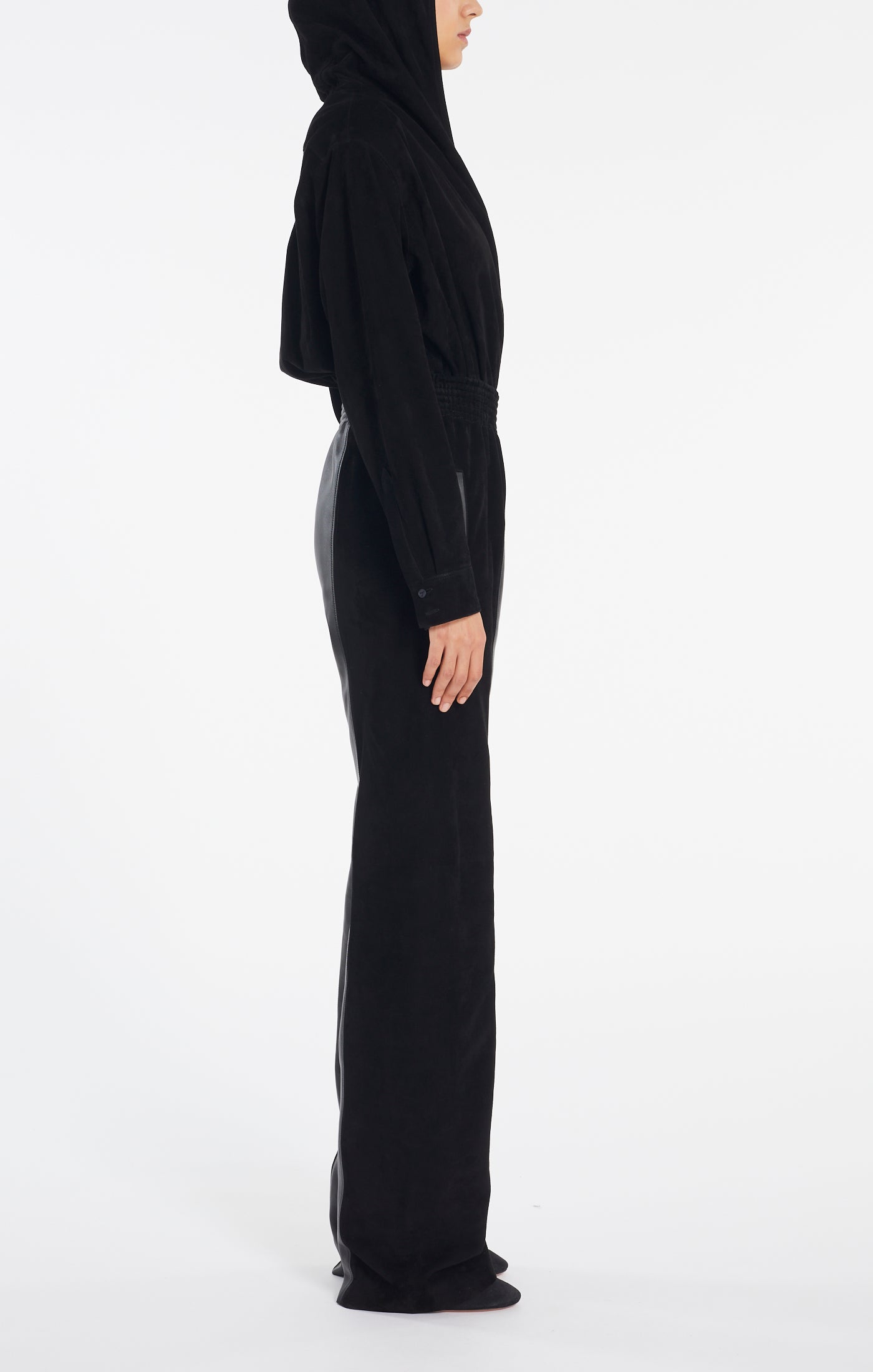 Suede leather trousers - Black Alaïa