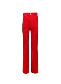 Jean à coupe évasée - Rouge Alaïa