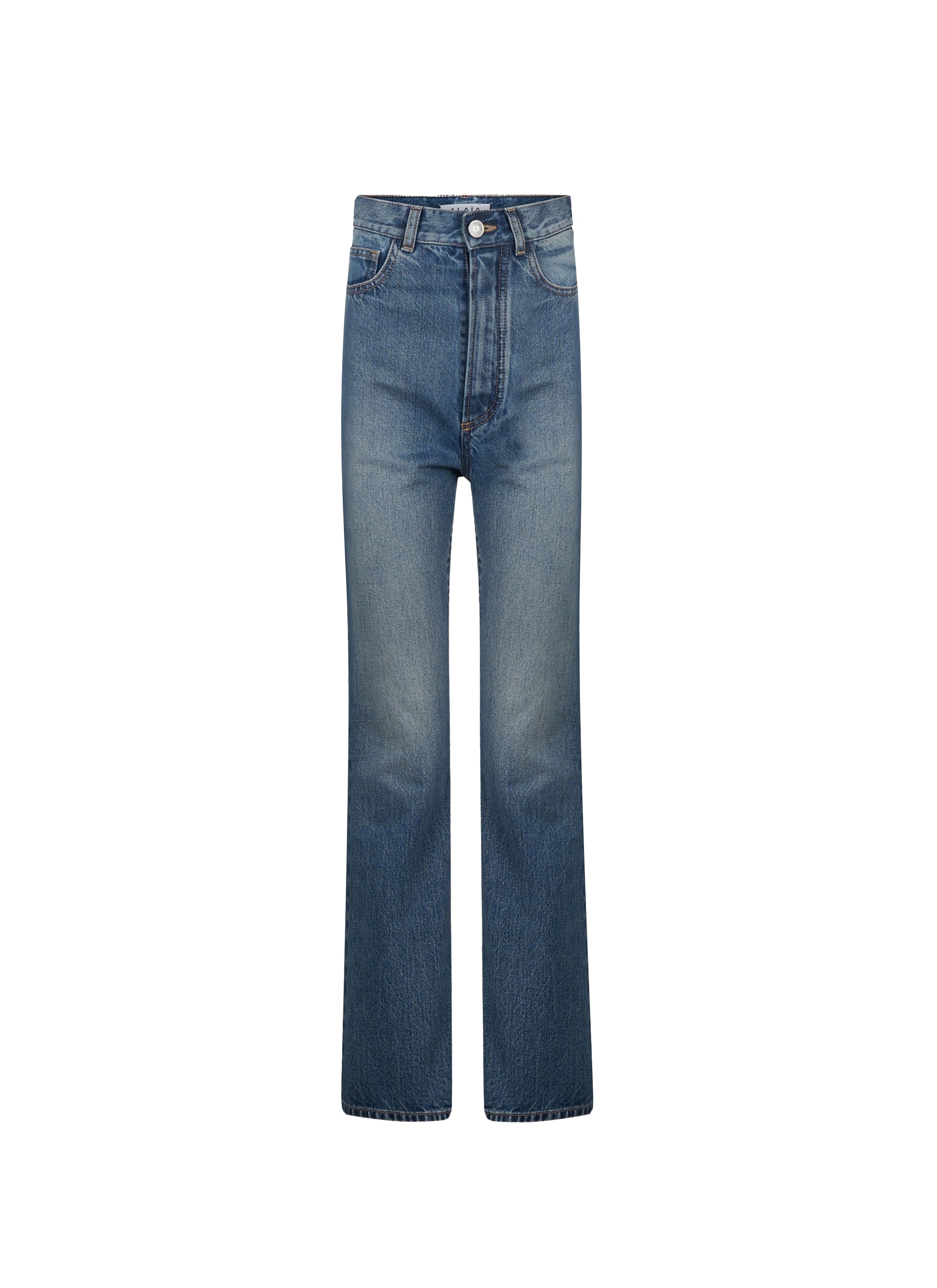 Slightly Washed Flared Jeans - Vintage Blue