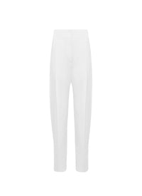 Pantalon court à coupe carotte - Blanc