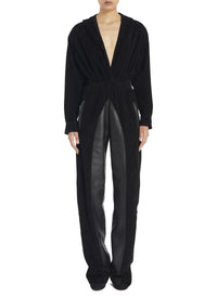 Suede leather trousers - Black Alaïa