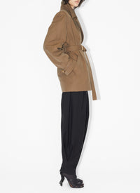Loose-fitting wool herringbone trousers - Black Alaïa