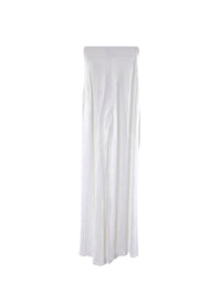 Pantalon fluide en maille côtelée - Blanc