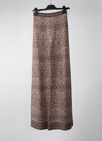 Printed wide-leg trousers with contrasting edges - Flesh & Black