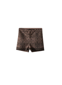 Animal print shorts - Flesh & Black