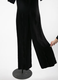 Combinaison manches courtes col v - Noir