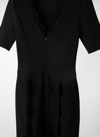 Combinaison manches courtes col v - Noir