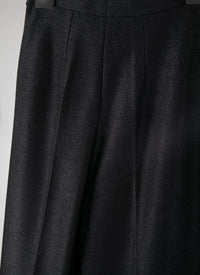 Pantalon large fermeture côté - Noir