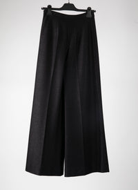 Pantalon large fermeture côté - Noir