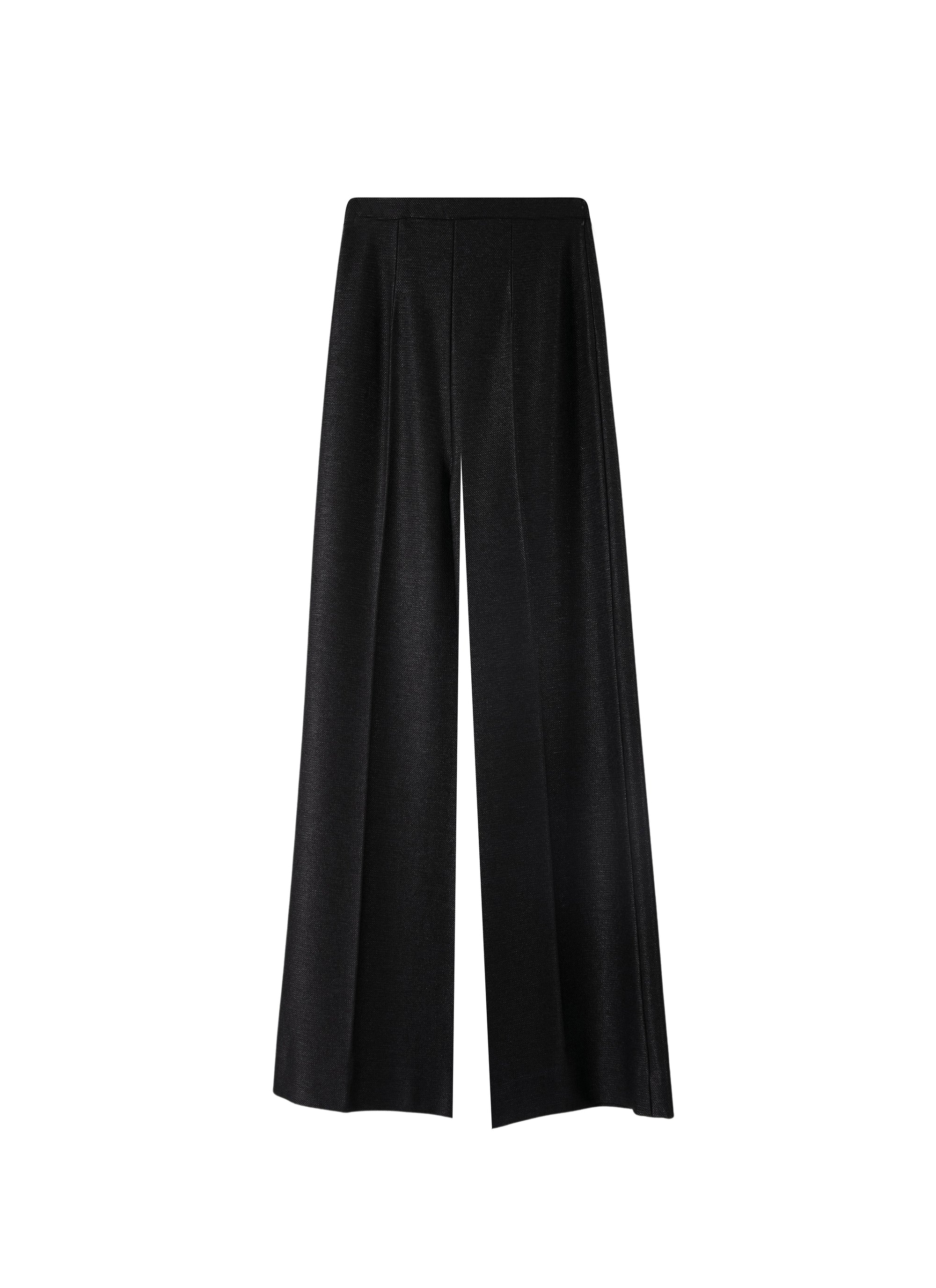 Pantalon large fermeture côté - Noir
