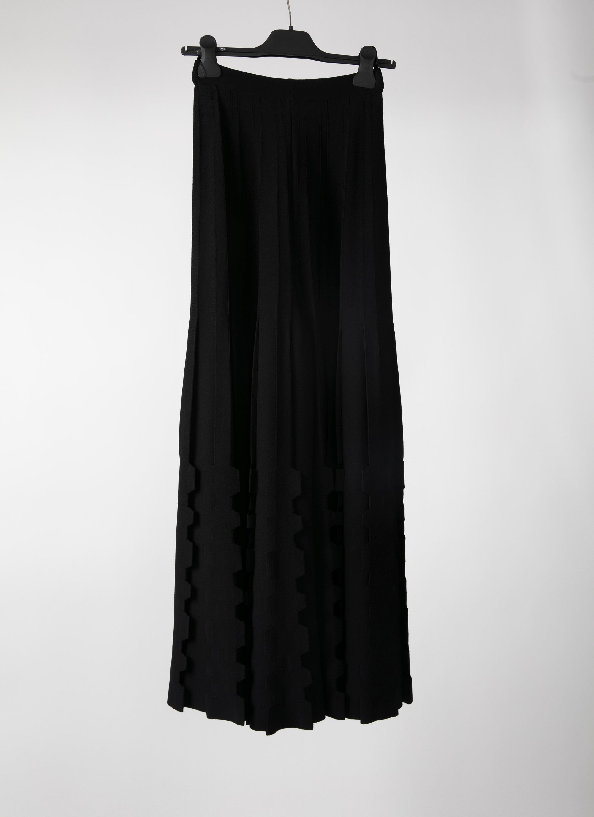 Pantalon large fluide à relief - Noir