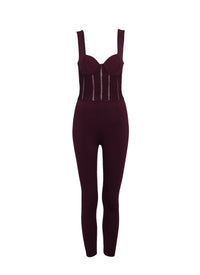 Sleeveless jumpsuit - Garnet