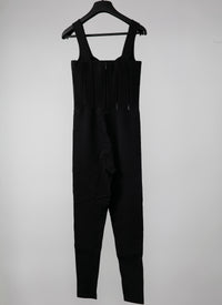 Combinaison sans manches style corset - Noir