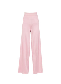 Pantalon palazzo taille marquée - Rose