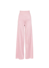 Pantalon palazzo taille marquée - Rose