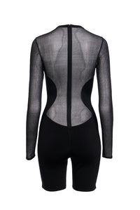 Combinaison courte en soie mélangée - Noir Alaïa