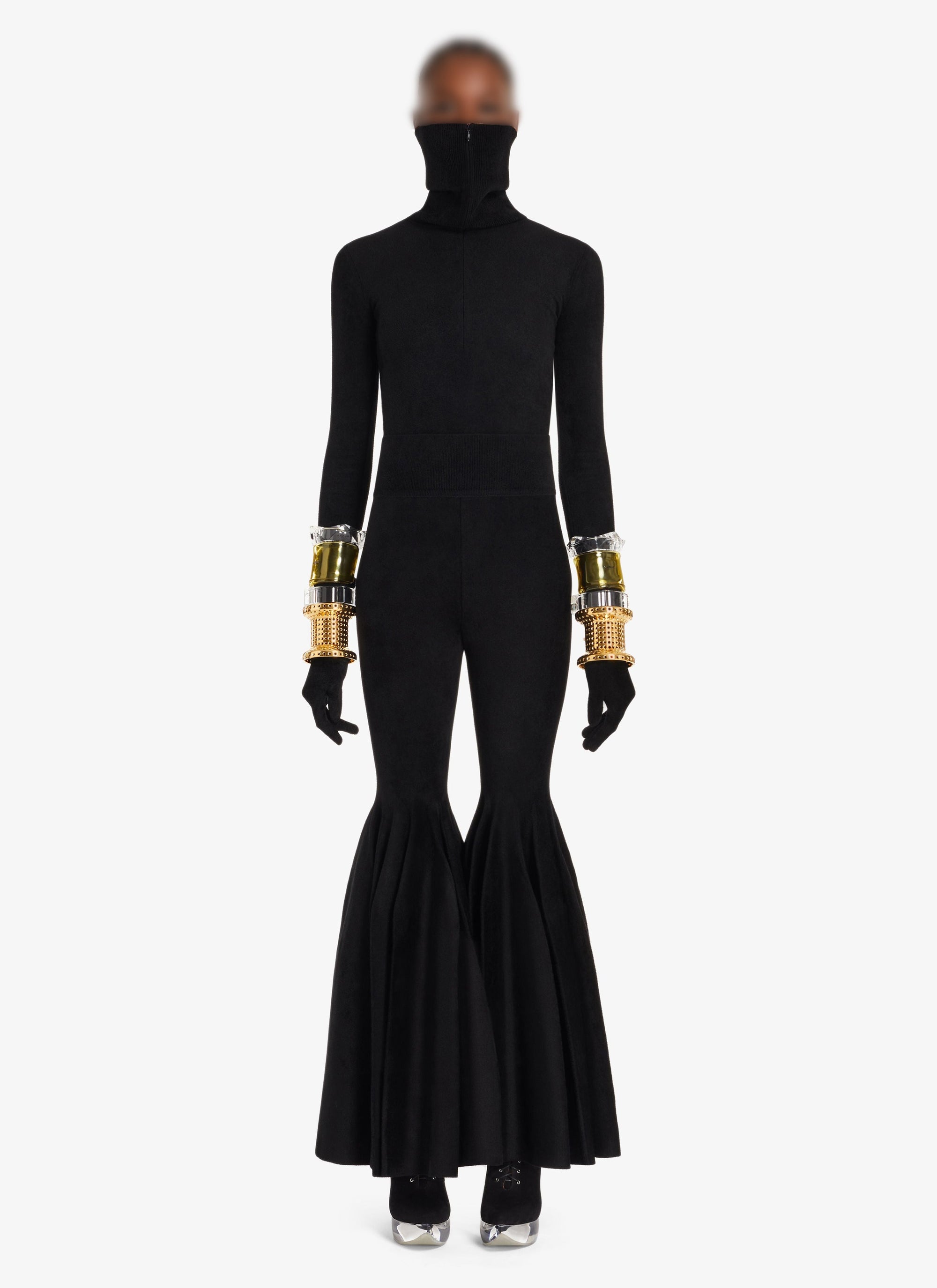 Loose-fit wool blend trousers - Black Alaïa
