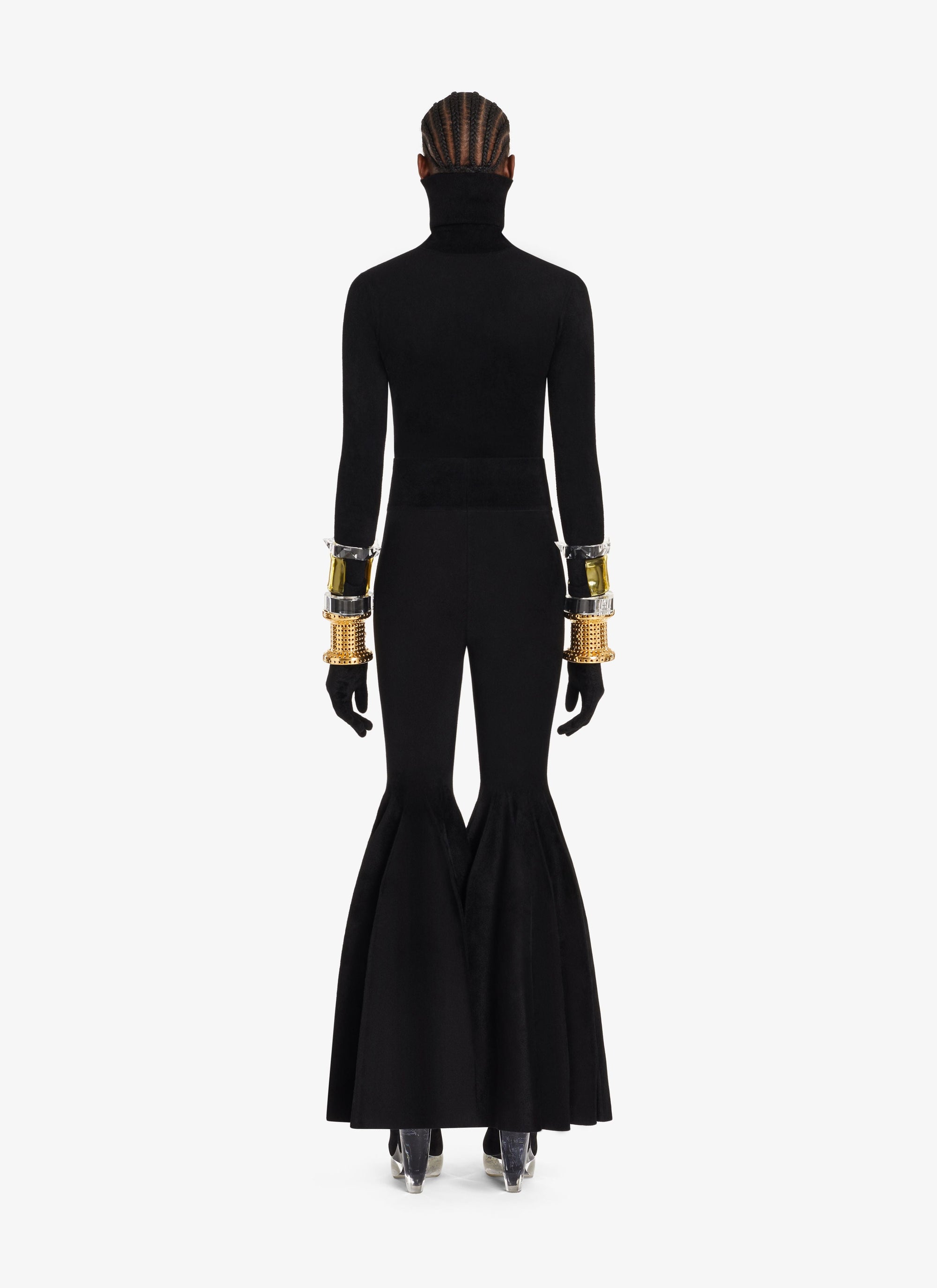 Loose-fit wool blend trousers - Black Alaïa