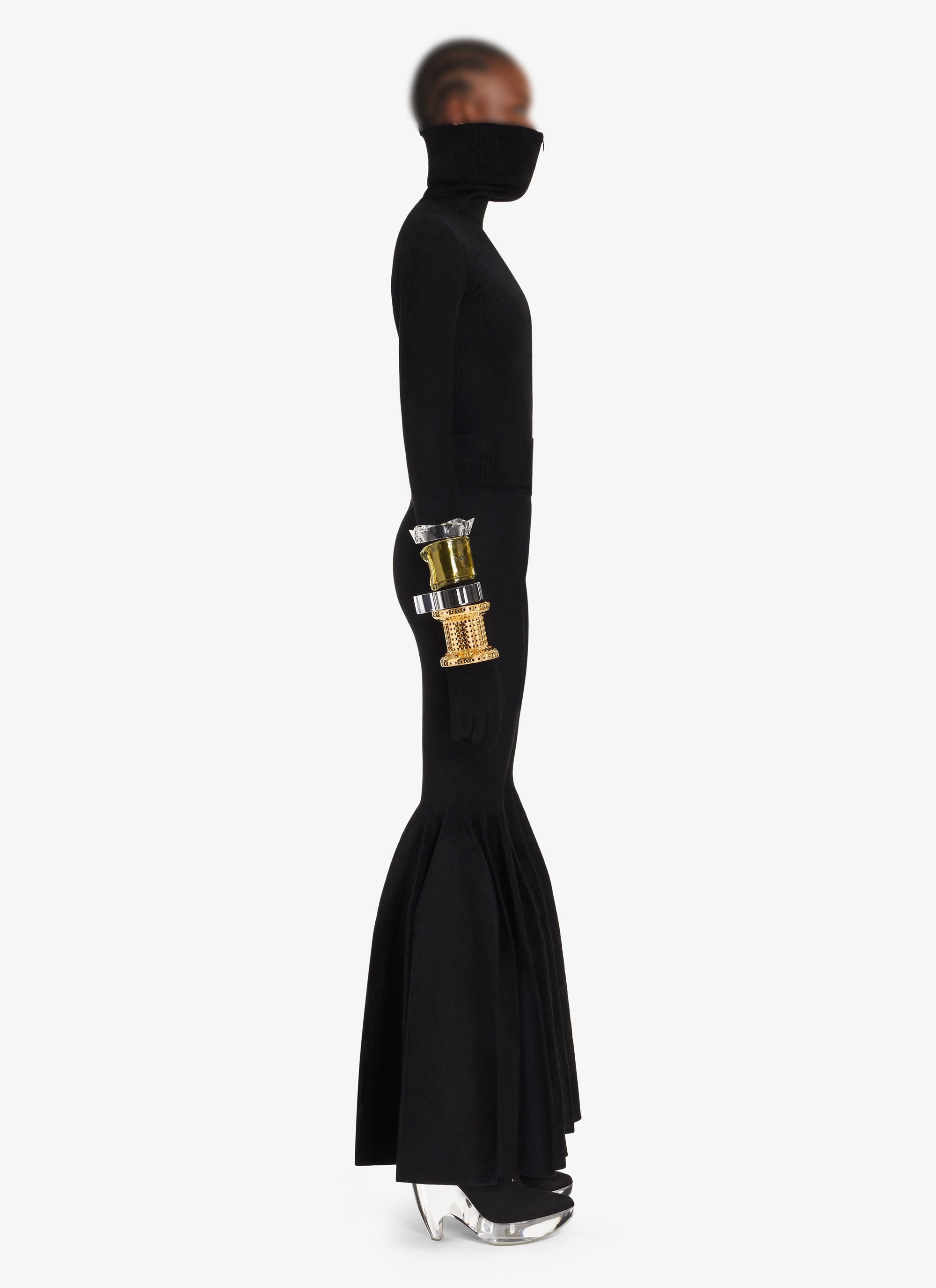 Loose-fit wool blend trousers - Black Alaïa