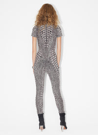 Combinaison en jacquard croco - Noir & Marron